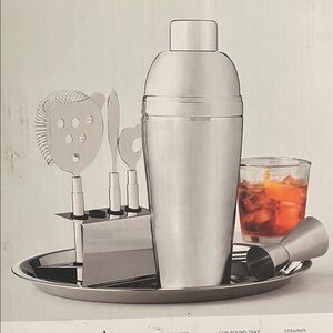 Stainless Steel Martha Stewart Barware Set with Shaker